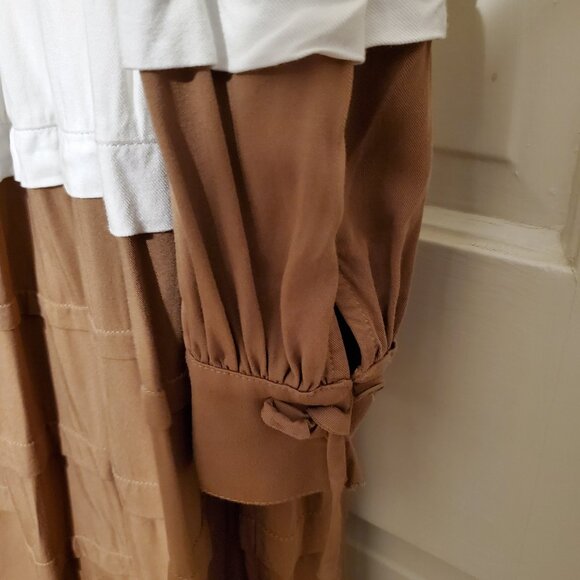 Mimisol Camel/Ivory 2 Tone Dress - Picture 6 of 8